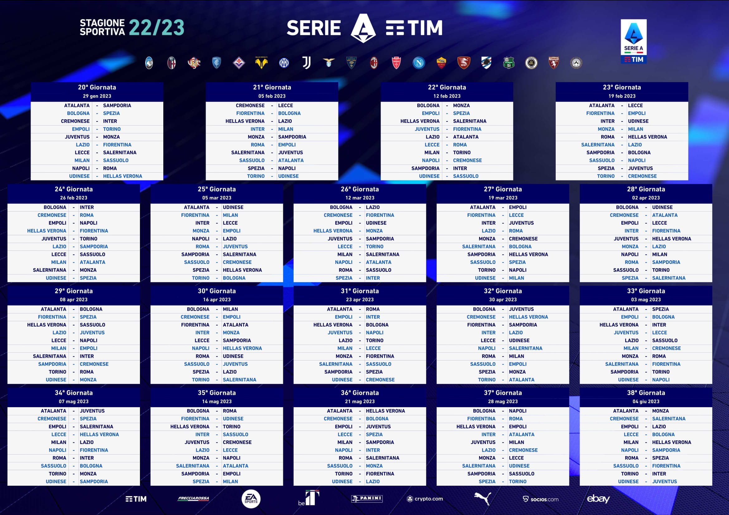 Thong tin ve cac doi bong tham gia Serie A 2022/23