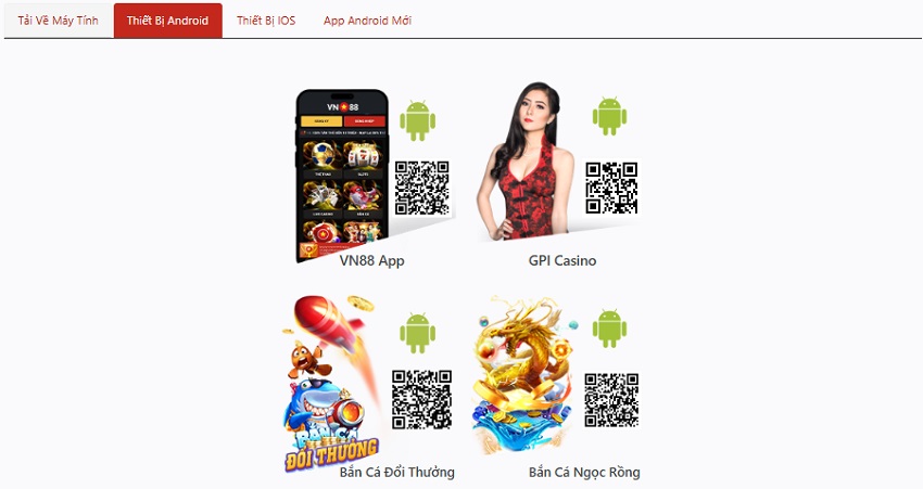 Cai dat ung dung Vn88 ve may Android