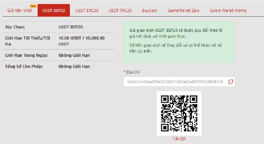 Gui tien Vn88 qua Crypto