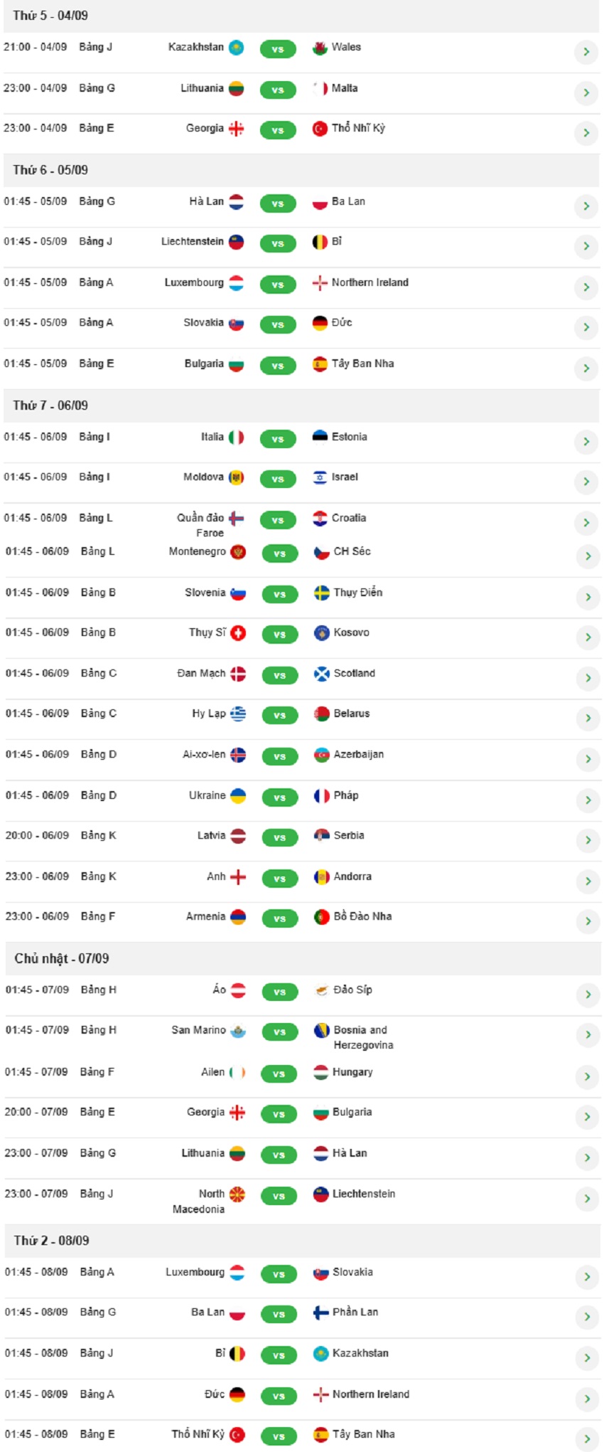Lich thi dau VL WC 2026 luot 5 